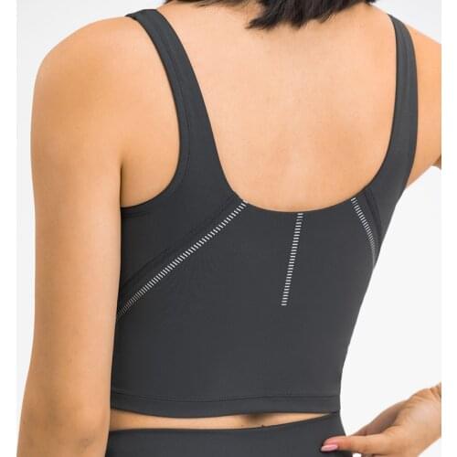Sports Bra for Women Longline Padded Bra Gym Yoga Crop Tank Tops Fitness Workout Running Top