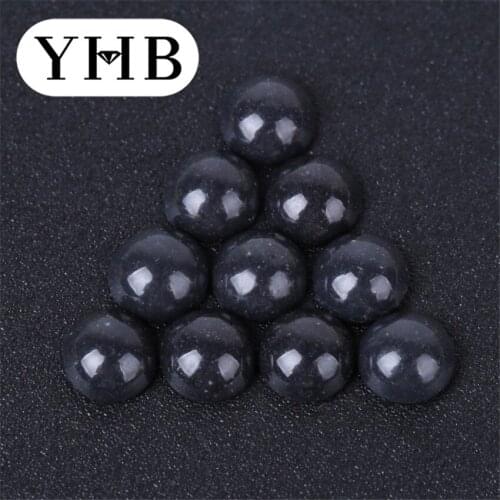 YHB SS6-SS34 Hot Sale Beautiful Jet Flat Pearl Flat Back Ceramic Half Pearl Rhinestone Hotfix For clothing Bag Shoes Decorative