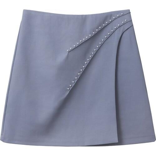 ZB5084 2021 summer new Womens fashion high-waisted fashion Irregular A-line package hip skirt cheap wholesale