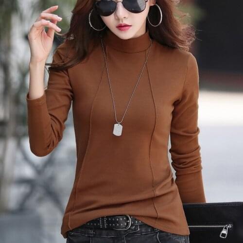 Kephy Autumn Winter Women Pullovers Sweater Knitted Elasticity Casual Jumper Fashion Slim Turtleneck Warm Female Sweaters