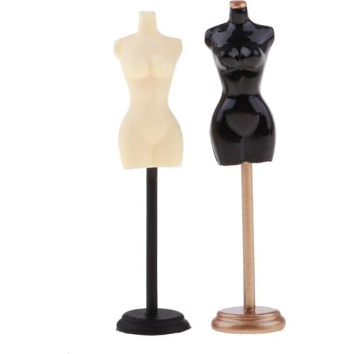 1:12 Dollhouse Gold+Black Mannequin Display Model For Doll House Clothing Shop