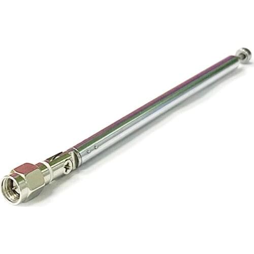 Replacement 132mm 6 Sections Telescopic Antenna SMA male for Radio TV DIY