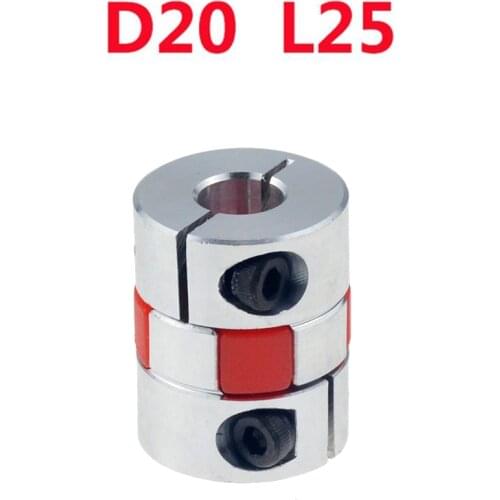 1PC XB Coupler Aluminium Plum Flexible Shaft Coupling D20 L25 Motor Connector Flexible Coupler 5/6/6.35/8mm