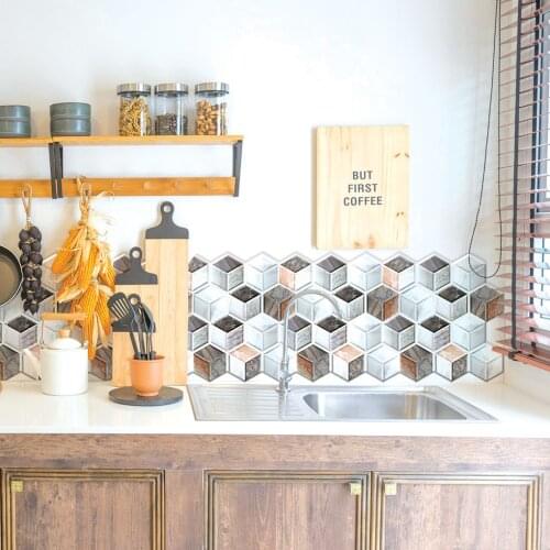 10pcs Wall Decal 3D Anti-Collision Wall Sticker Removable PVC Irregular Brick Wall Panel Art Decors