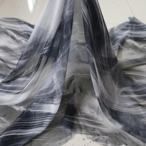 100cm*148cm Tie Dye Dress Material 30D Chiffon Fabric Artificial Silk Scarf Clothing Fabric
