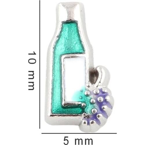 20Pcs/lot Grape Wine Floating Charms Hand-made DIY for Glass Lockets