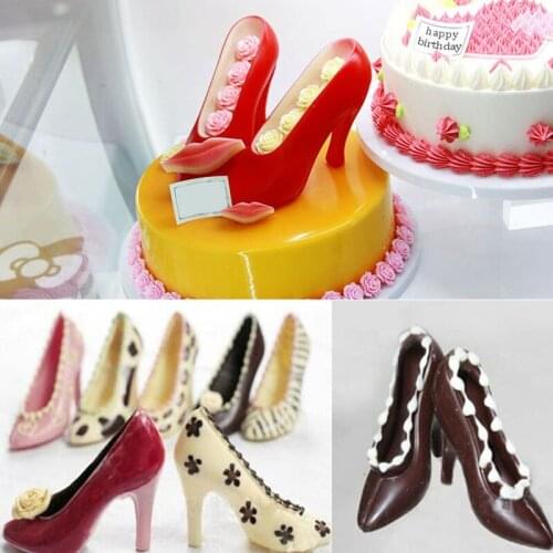 3D Plastic High Heel Shoe Chocolate Mold DIY Handmade Cake Chocolate Making Decorating Mould Tool Hot Kitchen,Dining & Bar