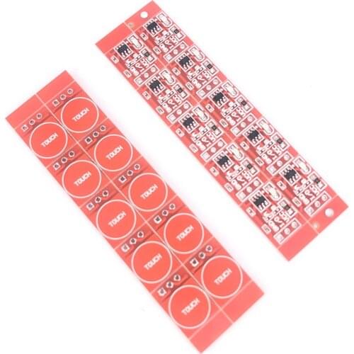 50pcs NEW TTP223 Touch button Module Capacitor type Single Channel Self Locking Touch switch sensor (hong)