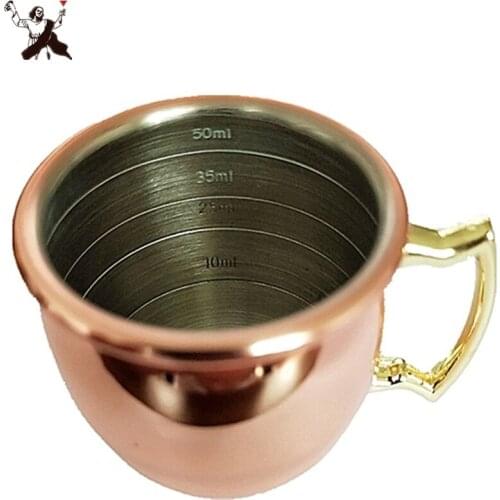 60ml Measuring Cup Tools Bar Measure Cocktail Jigger Metal Cocktail Copper Copper Plated Bar Tools Bar Accessory