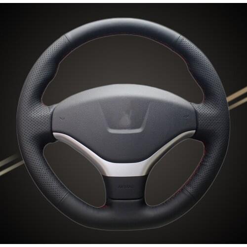 Auto Braid On The Steering Wheel Cover for Peugeot 308 2012-2014 Car-styling Interior Accessory DIY Car Braiding Wheel Covers
