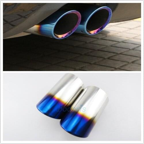 Car Styling #304 Stainless Steel Rear Tail Exhaust Muffler Tip End Pipe Silencer 3.0T 3.6T For Audi Q7 Accessories