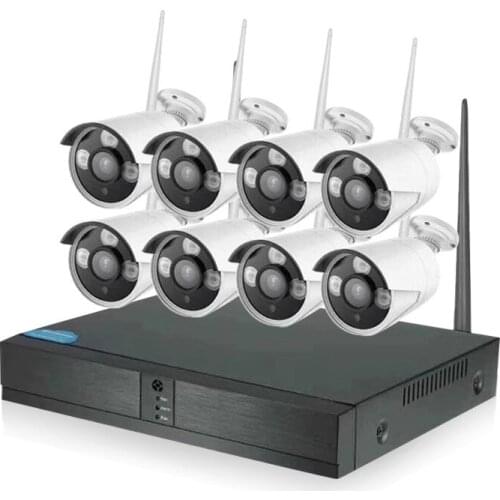 Tuya Smart Home Security 8CH Wireless CCTV Camera System 1080P HD WiFi POE NVR Kit 2MP IP66 Bullet IP PTZ Camera
