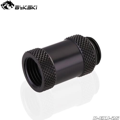 Bykski 25mm Extension Fittings Male To Female Connector , Black ,Silver,gold,white,Red,Blue ,G1/4" x2,B-EXJ-25