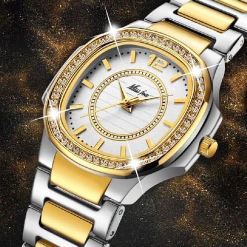 MISS FOX Womens Classic Fashion Leisure Watch Quartz Watch Diamond Stainless Steel Watch Ordinary Waterproof Watch