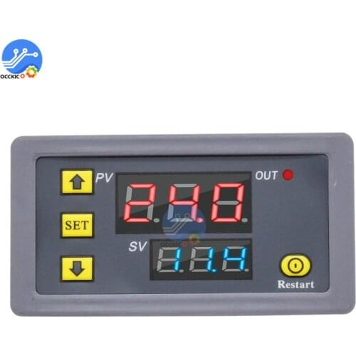 AC 110-220V Digital Time Delay Relay Dual LED Display Cycle Timer Control Switch Adjustable Timing Relay Time Delay Switch tool