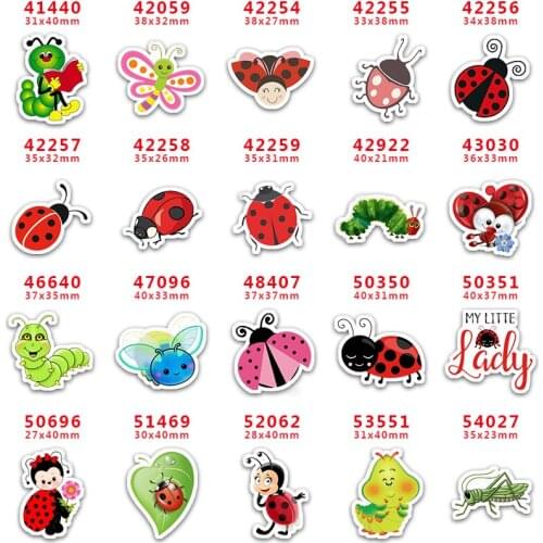 Planar Flower Patrick 30pcs/lot Acrylic Resins Printed for DIY Headband Hair Bow Decoration Accessories PR41440