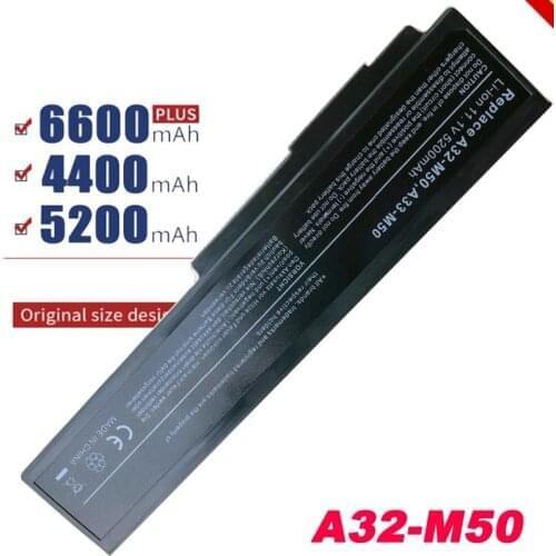 Laptop Battery For Asus N61 N61J N61Jq N61V N61Vg N61Ja N61JV N53 M50 M50s N53S A32-M50 A32-N61 A32-X64 A33-M50 Free