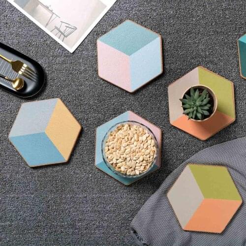 Nordic style insulation placemat, cork mat, anti-scald mat, bowl mat, plate tea drink holder, vertical table mat, coaster