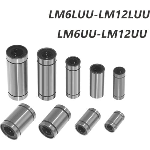 3d Printer part Linear Bearings LM6LUU/LM8LUU/LM10LUU/LM6UU/LM8UU Bush Bushing Aluminum Linear Bushing CNC Linear Shaft Ball