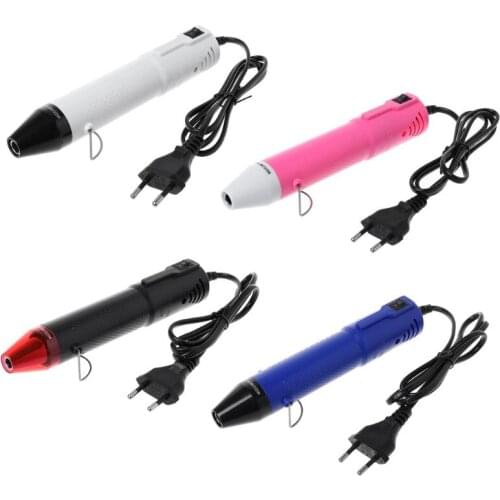 130W 220V Mini Heat Gun Shrink Hot Air Temperature Electric Power Nozzles Tool DIY Embossing EU Plug