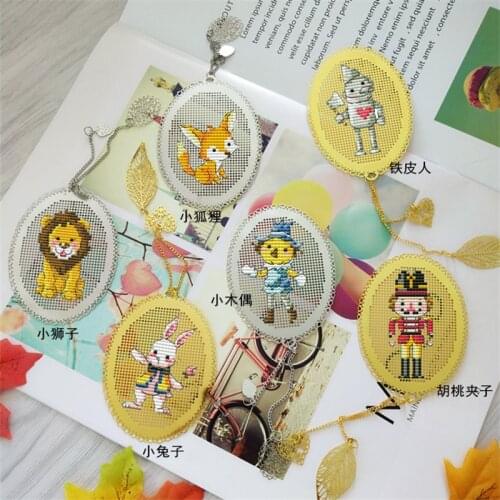 Mm DIY Craft Stich Cross Stitch Bookmark Metal Silver Golden Needlework Embroidery Crafts Counted Cross-Stitching Kit Gift