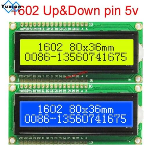 LCD display module 1602 16x2 1602a screen double pin up dowm 16pin
