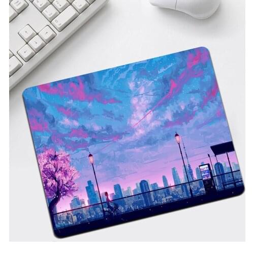MRGLZY Anime Moon Landscape Aesthetics Art Beautiful Anime Mouse Pad Gaming Mouse Pad 250x290mm for Girlfriend