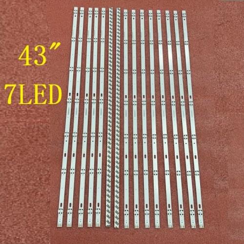 New 30pcs/lot 7LED LED Backlight strip for LG 43UK6400 43uk6090 43UK6200 43UK6300 LC43490086A 3PCM00789A 303LG430003 LC43490089A
