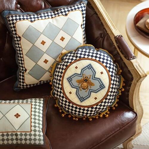 Cushions Home Decor Luxury Designer American Vintage Geometric Pillow Cover For Livingroom Couch Cushion Cover 45x45cm