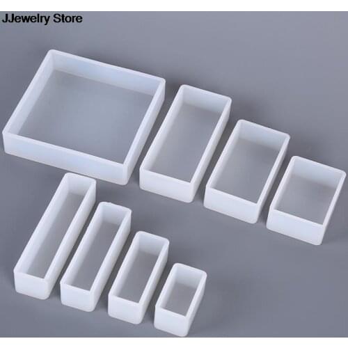 8 Styles Rectangle Translucent Silicone Mold For Jewelry Making Tool Moulds UV Epoxy Resin Decorative Craft