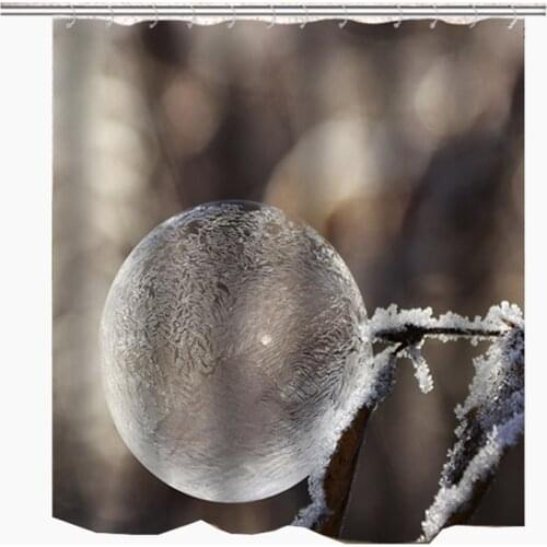 Clear ice ball curtain for bathroom shower curtain polyester waterproof curtain shower