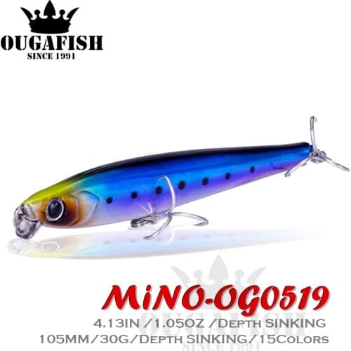 Fishing Lure Minnow Pencil Sinking Hard Bait Weights 30g 10.5cm Luminous Full Water Isca Artificial Baits Pesca Pike Fish Tackle