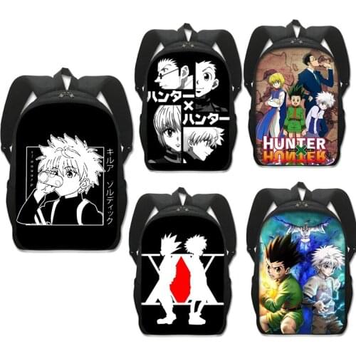 Boys Girls Hunter X Hunter Backpacks Kids Cartoon Canvas Knapsack Children Anime Print Rucksack Mochila Students School Bags