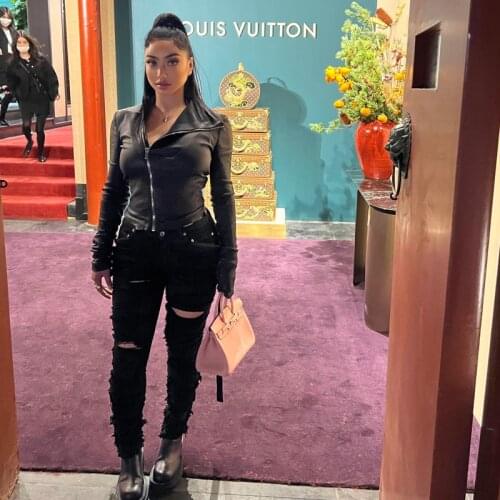 Женские кожаные куртки SEXELANLAN China At AliExpress