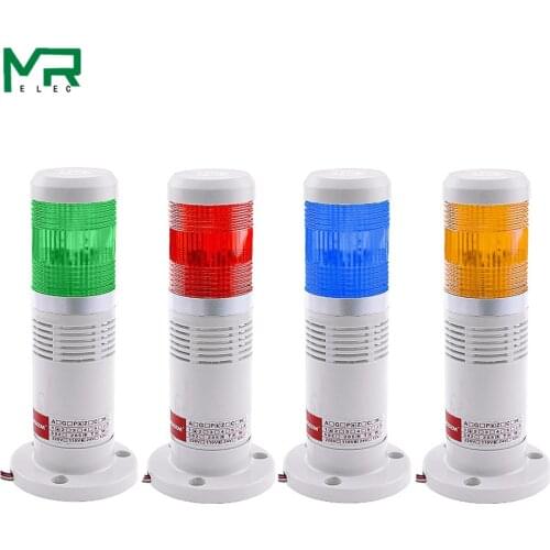 Flash Signal Warning light LED Signal Tower Warning Lamp Stack Light Alarm Apparatus With voice 12V 24V 110V 220V 180mm