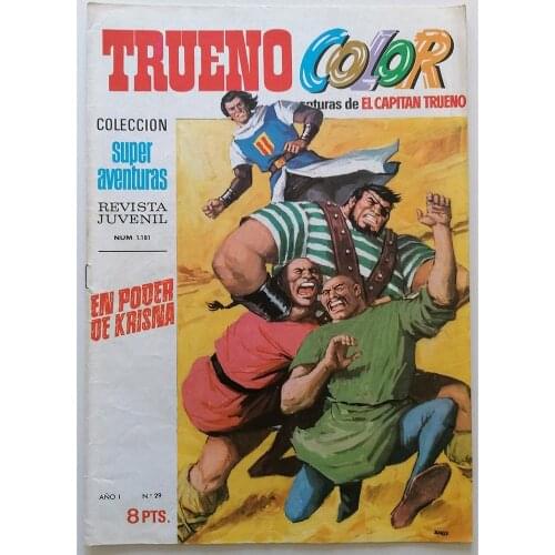 Thunder COLOR the Adventures of Captain Thunder No. 29, 1969, 1ª Edition Spanish, ED. BRUGUERA, Author AMBROS