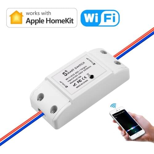 Homekit Smart Home WIFI Breaker Home DIY Electric Relay WIFI Switch Automation Module 90-250V AC(50/60Hz) 10A