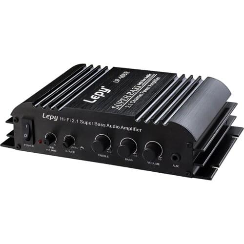 Lepy LP-168S Subwoofer Amplifier 40W+40W+68W HIFI Audio 2.1 Channel Class AB Amplifiers With Treble Bass Volumn Control For DIY