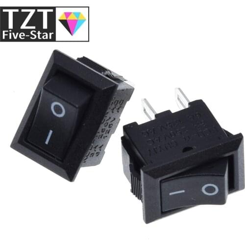 TZT 10pcs/lot 10*15mm SPST 2PIN ON/OFF G130 Boat Rocker Switch KCD11 3A/250V Car Dash Dashboard Truck RV ATV Home