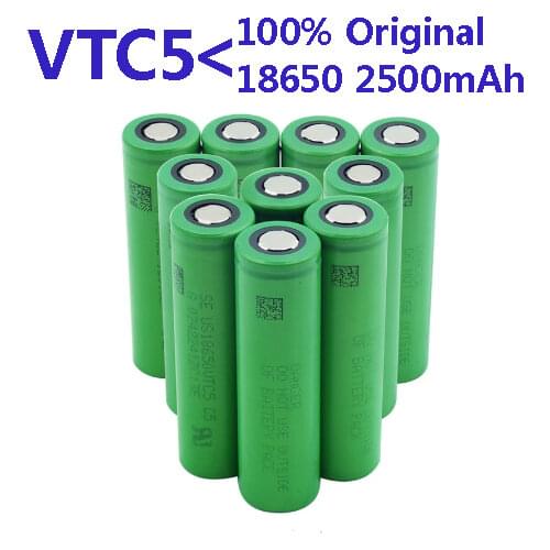 100%.Original.rechargeabie.VTC5.3.7V.2500mAh.Li-ion.battery.18650 for Sony.US18650.VTC5.30A Toys flashlight.tools