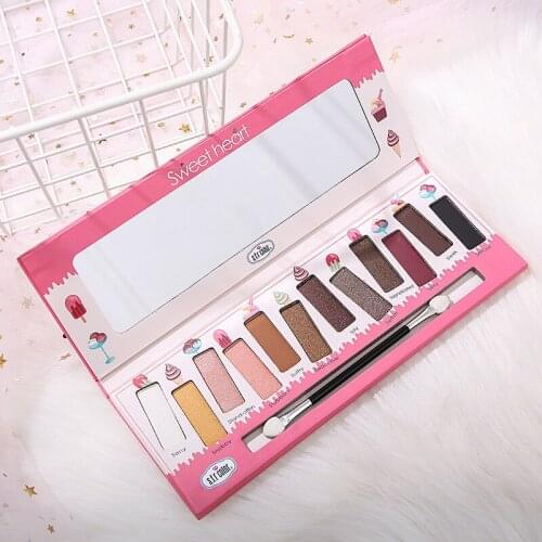 12-color pearl matte mixed eyeshadow waterproof lady eye cosmetics set long lasting natural mineral eye shadow