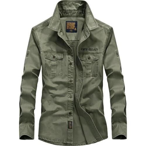 Brand New Military Shirts Men Casual Long Sleeve Cotton Slim Fit Shirts Plus Size 6XL Camisa Social Masculina Army Men Clothing