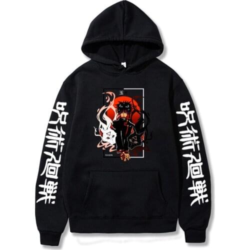 Anime Jujutsu Kaisen Fushiguro Megumi Gyokuken Divine Dogs Hoodies Pullover Sweatshirt Dropship Clothing Man Women Streetwear