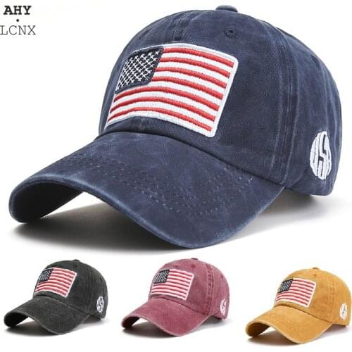 Wholesale Fashion USA Flag Baseball Cap For Men Women Wash Cloth Snapback Hats Vintage Caps Trucker Dad Hat Gorras Dropshipping