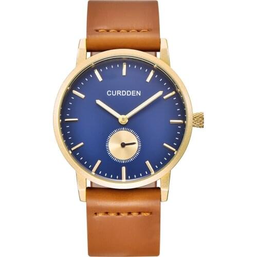 CURDDEN Men Brand Luxury Watches Fashion Leather Band Simple Gifts Waterproof Quartz Wristwatches Montres de Marque de Luxe 6988
