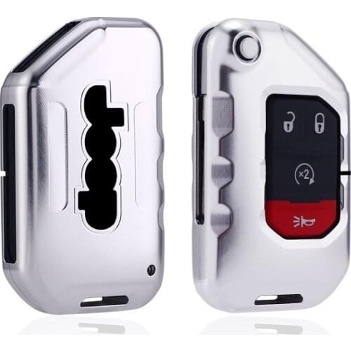 New Aluminium Alloy Car Key Case Cover For Jeep Wrangler JL Rubicon 2018 2019 Gladiator JT 2020 L494 flip Key holder Accessories