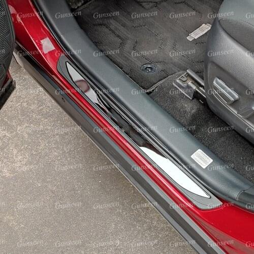 For Nissan Rogue T32 2021 2022 Car Accessories Door Sill Scuff Plate Protector Pedal Threshold Sticker Styling Guard Cover Trim