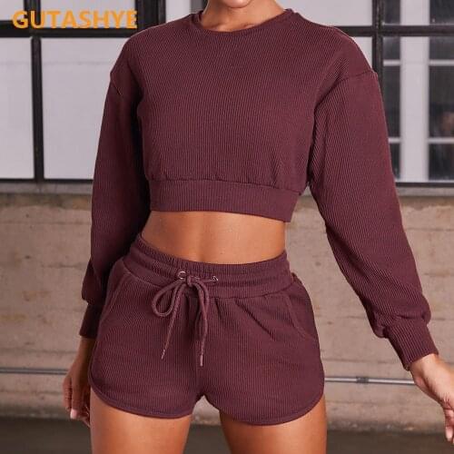 2pcs ribbed seamless sports set for women tracksuit winter long sleeves yoga top workout gym suit legging sets gym clothing