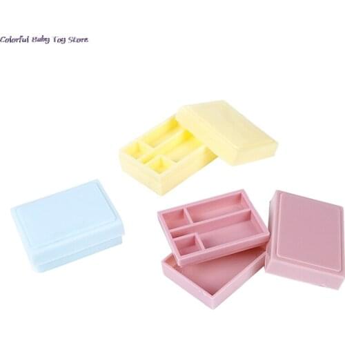 1PC Doll Food Container Storage Kitchen Decor Toy For Doll House Lunch-Box Doll House Mini Bento Lunch Boxs For Toy Accessories