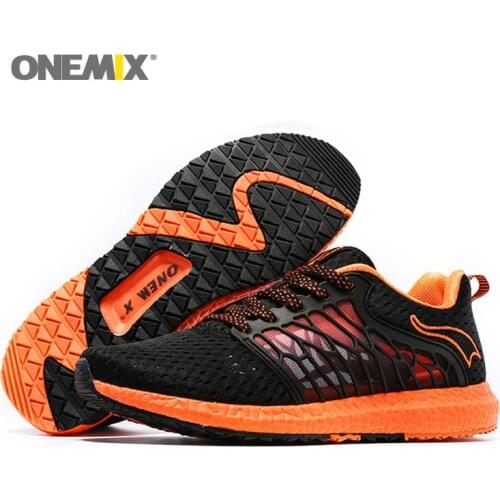 ONEMIX men running shoes breathable gauze mesh shoes light cool sneakers for outdoor lace-up shoes walking jogging sneakers